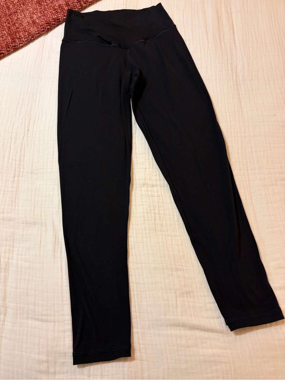 aerie Cross over Black High-Waist Leggings size medium